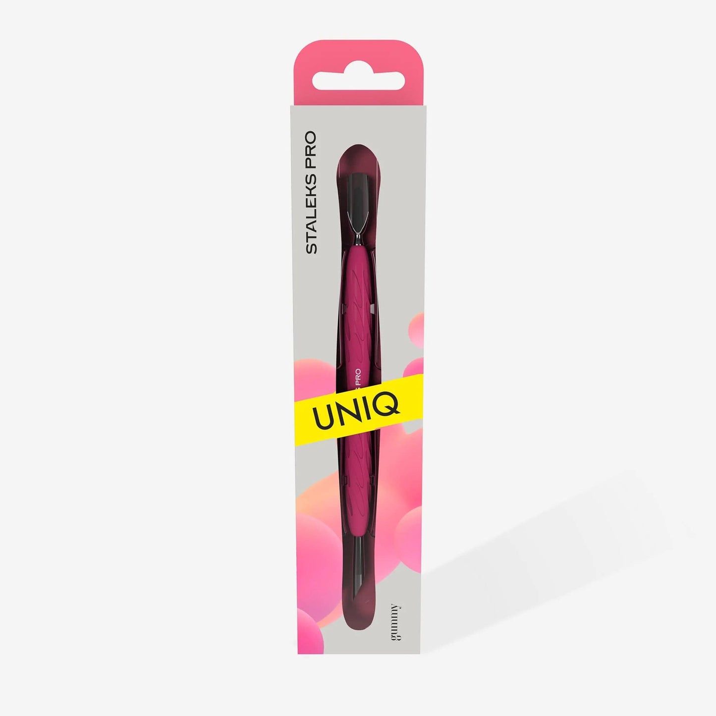 EMPUJADOR PARA MANICURA CON MANGO DE SILICONA "GUMMY" UNIQ 10 TYPE 2