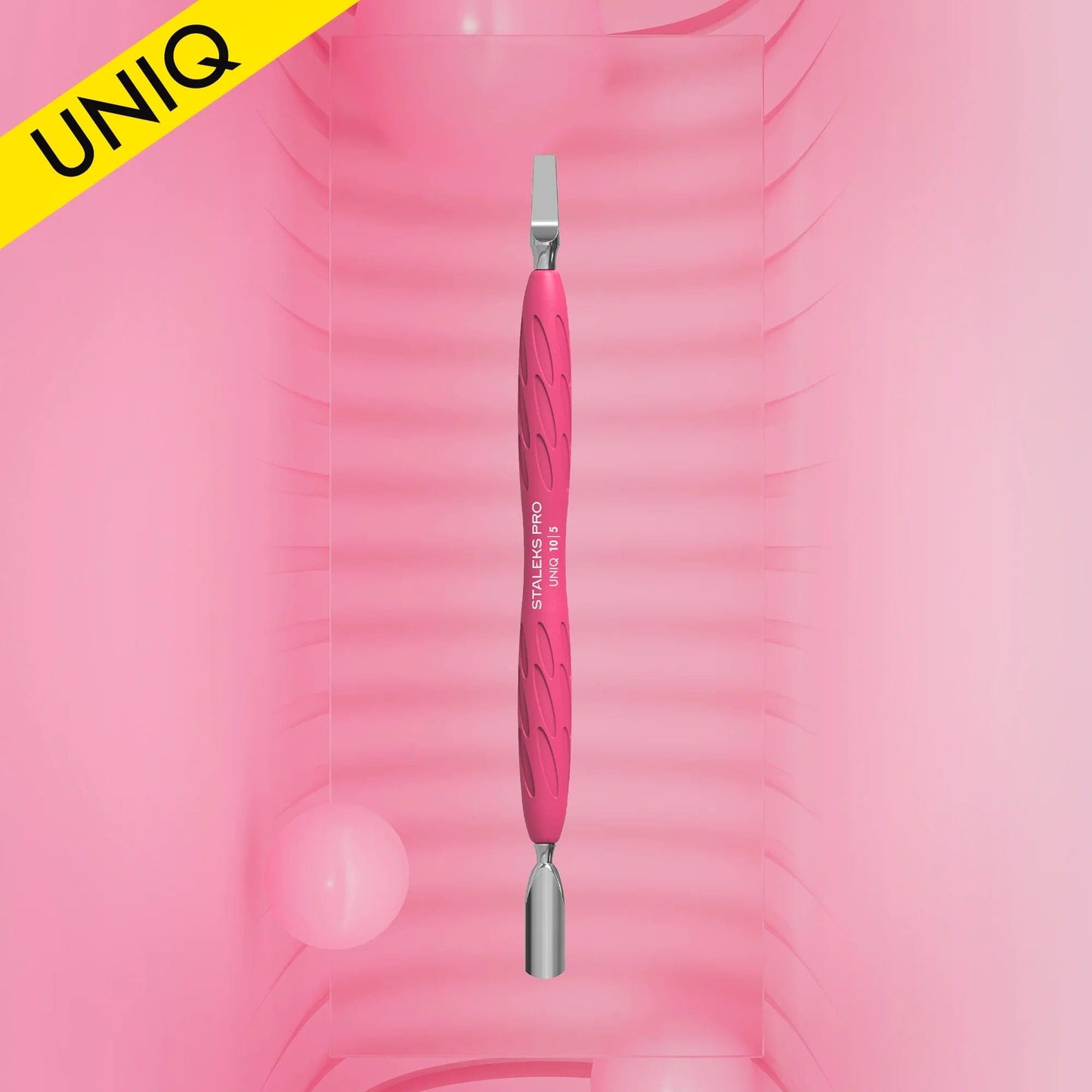 EMPUJADOR PARA MANICURA CON MANGO DE SILICONA "GUMMY" UNIQ 10 TYPE 5