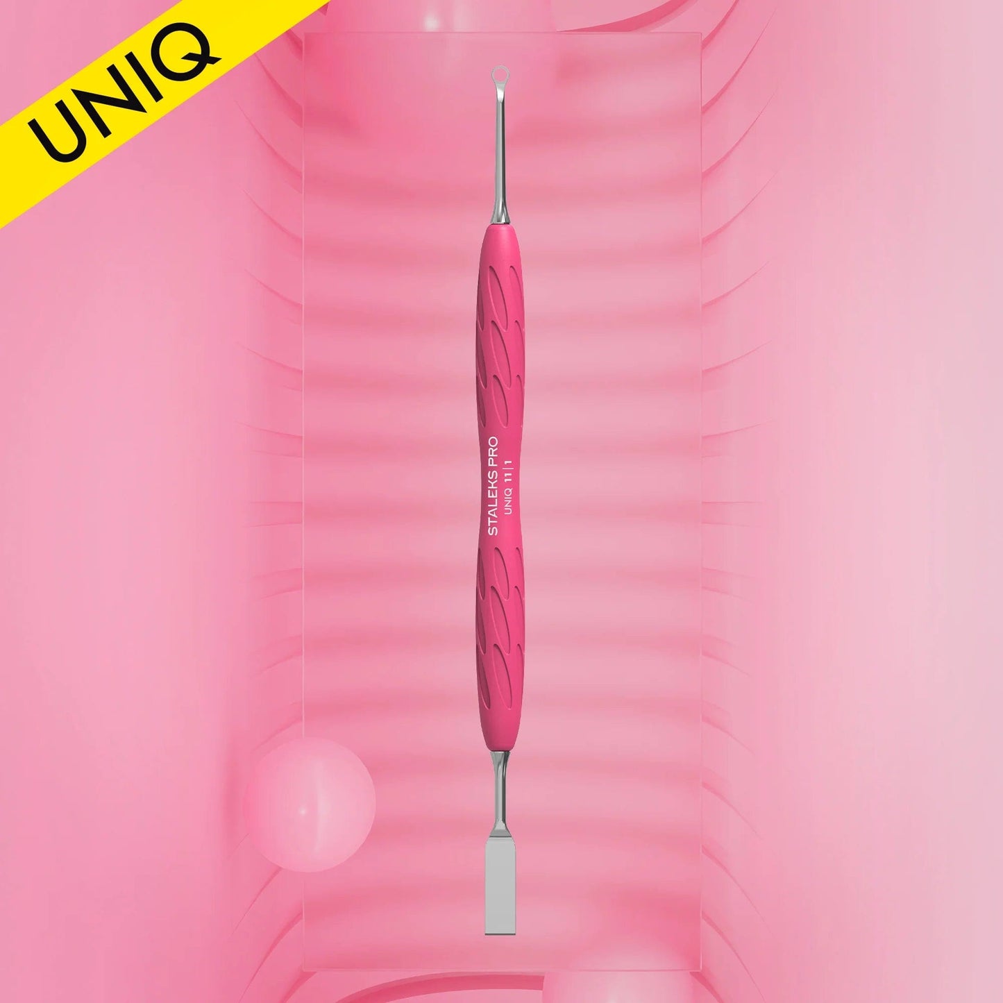 EMPUJADOR PARA MANICURA CON MANGO DE SILICONA "GUMMY" UNIQ 11 TYPE 1