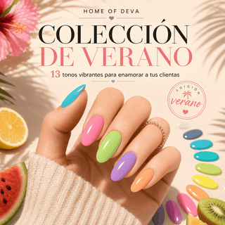Kit esmaltes semipermanentes de verano 13 colores