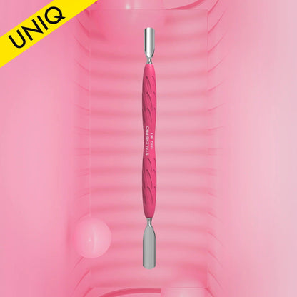 EMPUJADOR PARA MANICURA CON MANGO DE SILICONA "GUMMY" UNIQ 10 TYPE 1