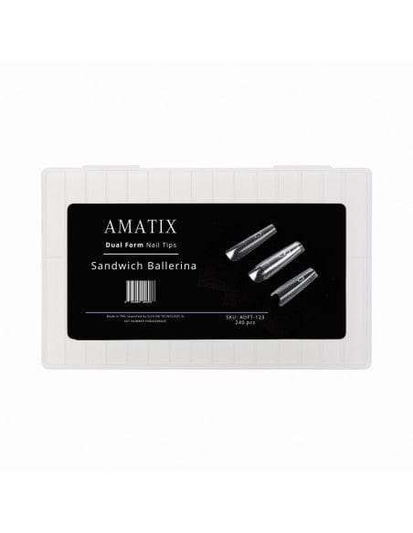 Amatix Dual Form Nail Tips Sandwich Ballerina 240uni 15 tamaños
