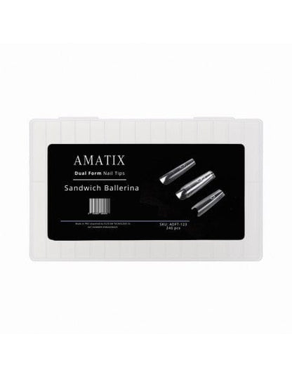 Amatix Dual Form Nail Tips Sandwich Ballerina 240uni 15 tamaños