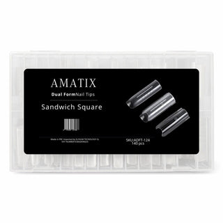 Dual form sandwich square AMATIX 140 uds en 15 tamaños - Moldes y Formas para Uñas | Home of Deva (1/2)