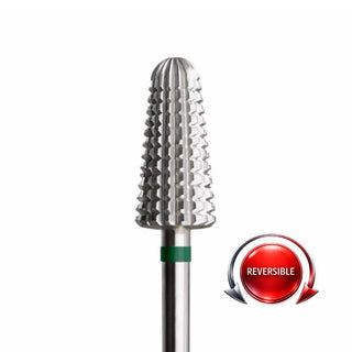 Fresa de carburo Amatix Hurricane 7 mm, cabeza cónica de corte alto con anillo verde
