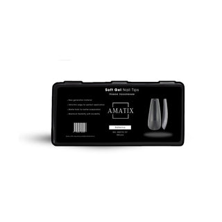 Caja de tips soft gel ballerina AMATIX con 504 unidades en 12 tamaños