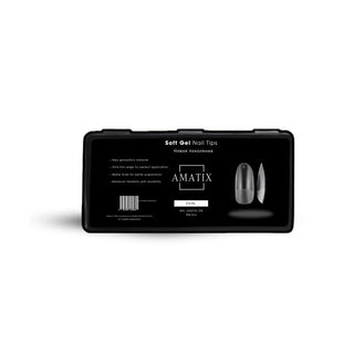 Caja de tips soft gel oval AMATIX con 504 unidades en 12 tamaños