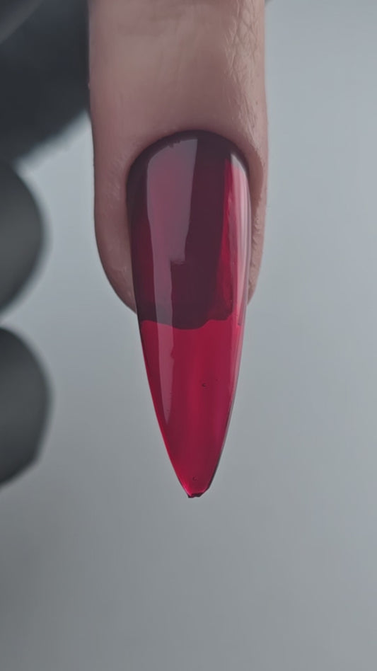 Esmalte semipermanente N216 Rojo efecto gelatina (translúcido)